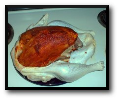 Turkey Seasoned With Wet Rub Under the Skin