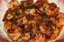Ancho Shrimp, Bathed In Brown Butter, Ready To Eat! Wonderfully Seasoned Ancho Shrimp, Grill Smoked and Served In Bowl