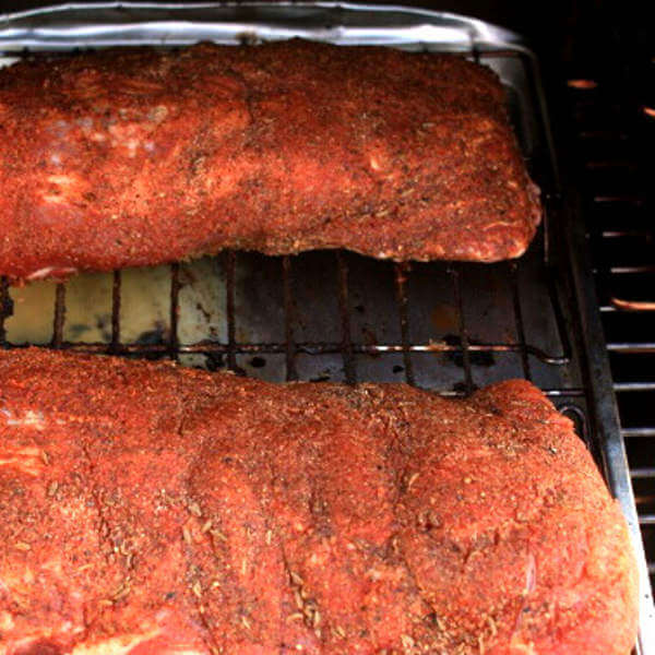Tangy Yellow Mustard BBQ Sauce Dripping Down a Smoked Chicken Breast