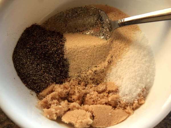 Beef Rib Rub Ingredients In a White Bowl