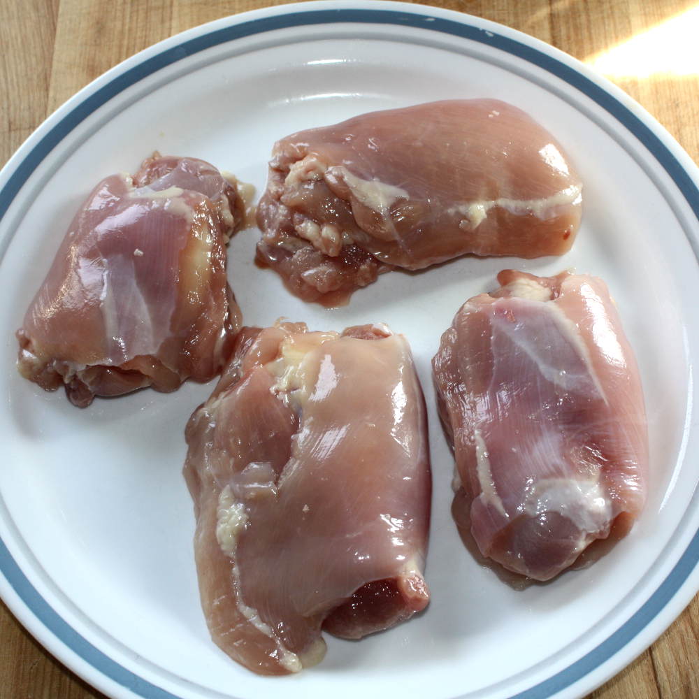 Boned Chicken Thighs Ready For The Chicken Dry Rub