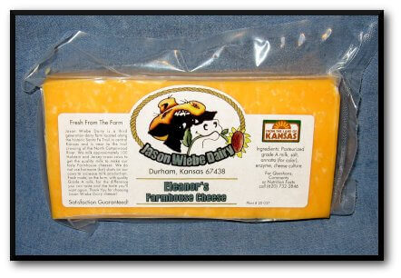 Block Of Wiebe Dairy Cheddar Cheese