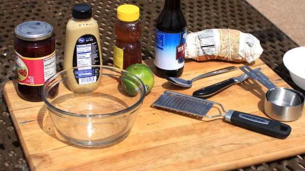 All Ingredients For This Ham Glaze Recipe Are At The Ready! Cherry Lime Ham Glaze Ingredients Standing At Attention!