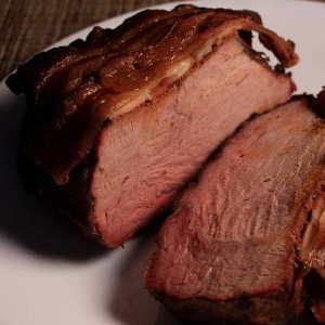 This Cross Rib Roast Was Grilled, With Wood Chips Used to Add Smoky Flavor