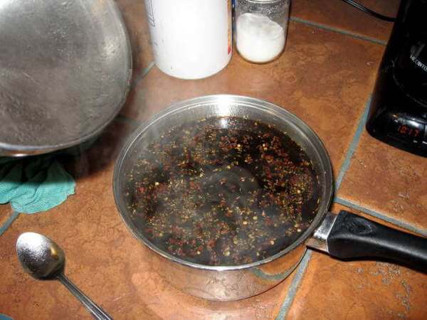 Herbs and Spices Steeping In Hot Water