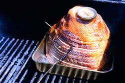 Spiral Cut Pre-Cooked Ham In Oklahoma Joe Pit Smoker