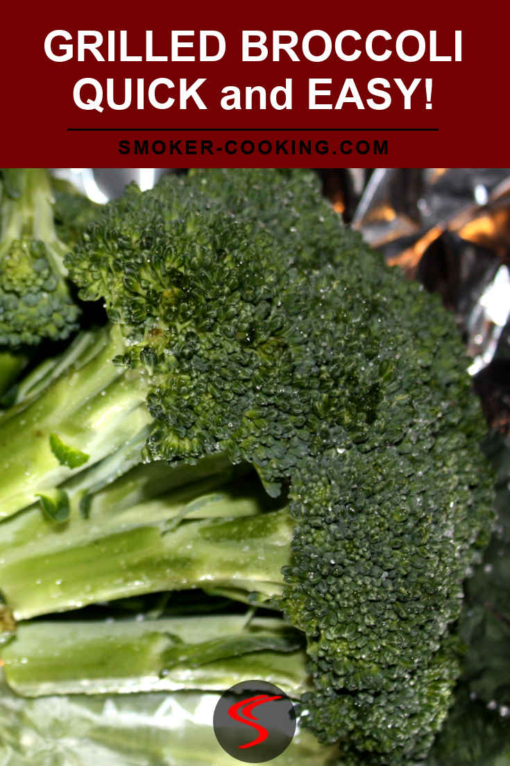 Close up image of fresh broccoli crowns, ready to be wrapped in foil and grilled.