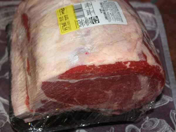 A Large Beef Prime Rib Roast, Still In Its Packaging