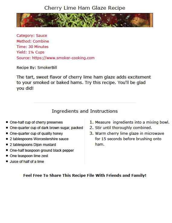 These Printable Smoker Recipes Are In PDF Format, to Save and Print