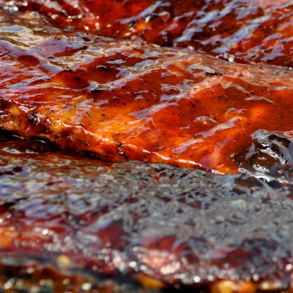 Kansas City Style BBQ Sauce On a Bunch of Baby Backs