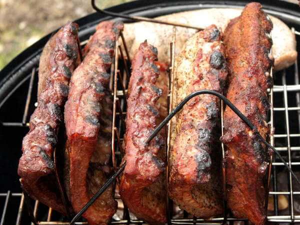 Baby Back Rib in Rack, In Weber Smoky Mountain Cooker