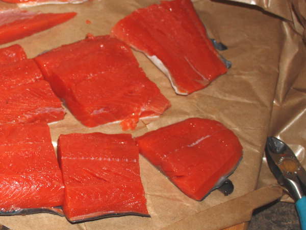 These Fillets Are Ready For The Grilled Salmon Recipes! Sockeye Salmon Fillets Ready For The Grill