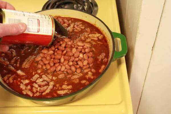 Adding Canned Beans To The Chili