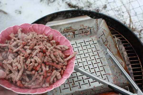 Adding The Chili Meat To The Other Ingredients