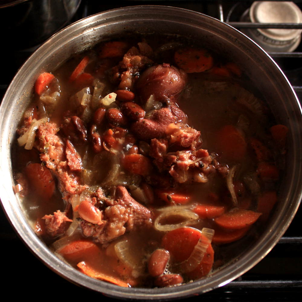 Smoked Ham Bone Bean Soup! That Bone Has Lots of Flavor!