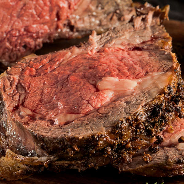 A Juicy Slice of Smoky Beef Rib Roast