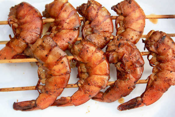 how long to smoke shrimp at 250
