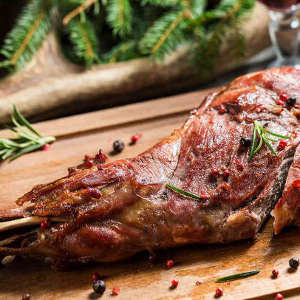 Leg of Venison, Smoke Roasted