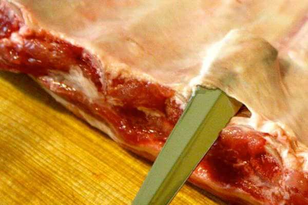 The Handle End of a Spoon Makes a Good Tool for Separating Fell From The Ribs