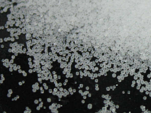 Common Table Salt, Up Close, On a Black Dish