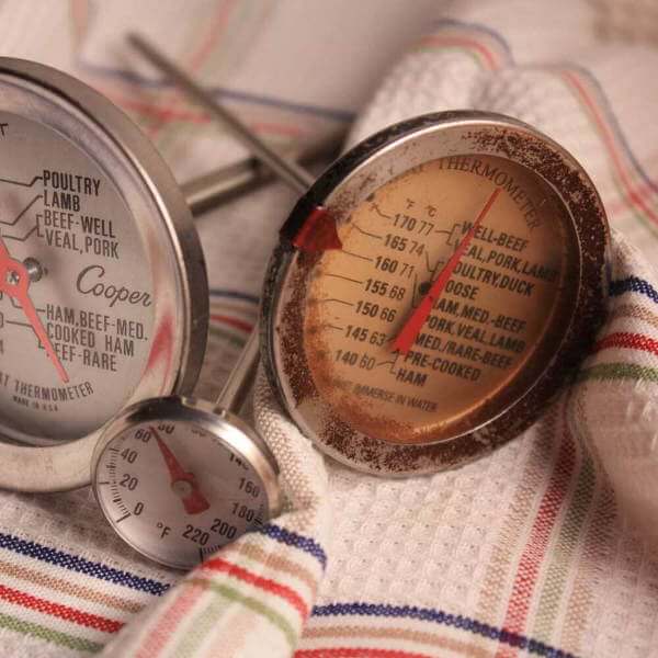 Analog Dial Meat Thermometers To Be Used for Checking Chicken Internal Temperatures