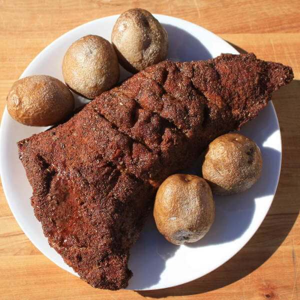 A Whole Beef Tri Tip Roast, Cooked To Perfection In a Masterbuilt Electric Smoker