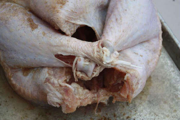 Whole, Raw Turkey, Legs Trussed, and Seasoned With a Tasty Turkey Dry Rub This Turkey Has Been Rubbed With Olive Oil and Seasoned With an Aromatic Dry Rub