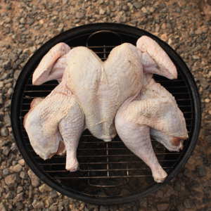 Whole, Butterflied Turkey On a Weber Smoky Mountain Cooker