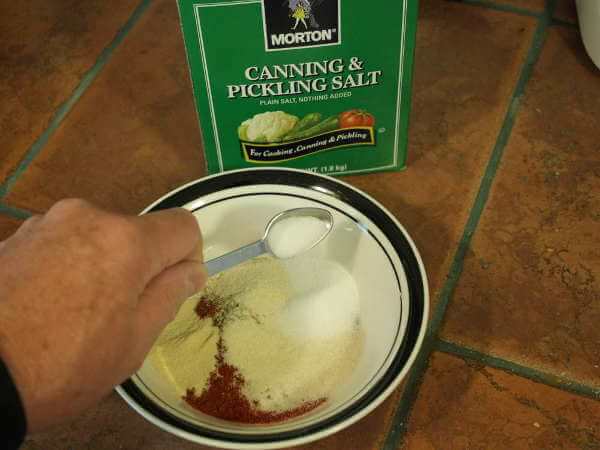 Mixing Rub Ingredients For Combination Wet and Dry Turkey Rub