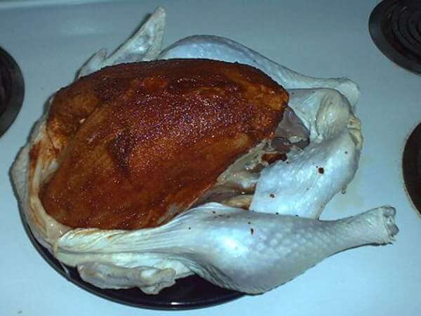 Raw Turkey, Breast Meat Seasoning With Wet Rub