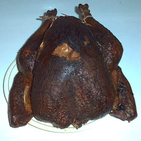 Whole Smoked Turkey, Cooked To an Appetizing Brown Color