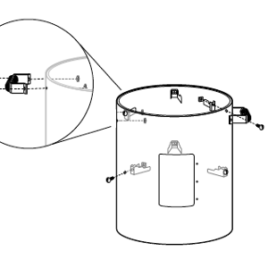 Handles Must Be Attached To The Smoke Chamber Section Of a Vertical Smoker With Screws