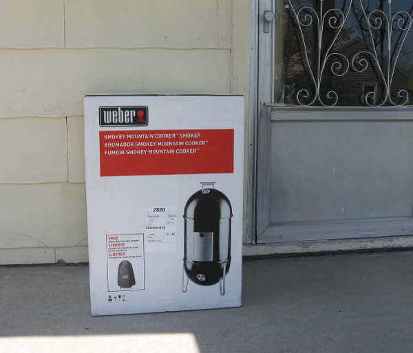 My New WSM Meat Smoker, Delivered By Amazon and Waiting On Front Porch