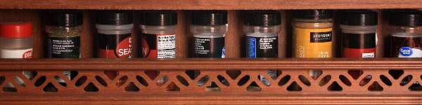 A Small Assortment of Spices and Herbs For my Smoker Recipes, In My Travel Trailer Spice Rack